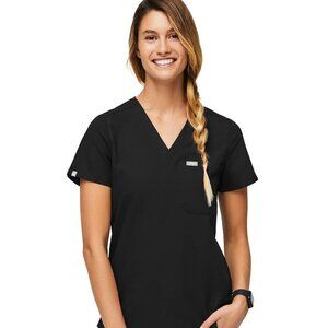 Figs Catarina Scrub Top - Black